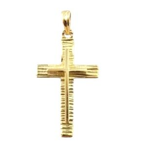 Kesemco 14 Karat Yellow Gold Cross Pendant #21517